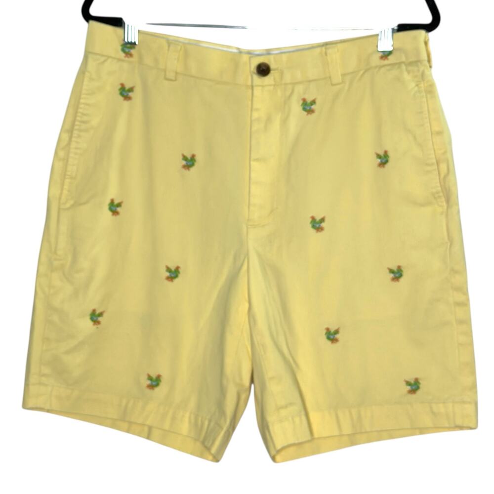 Brooks Brothers 34 Mens Poison Dart Frog Shorts Yellow Preppy Novelty Retro